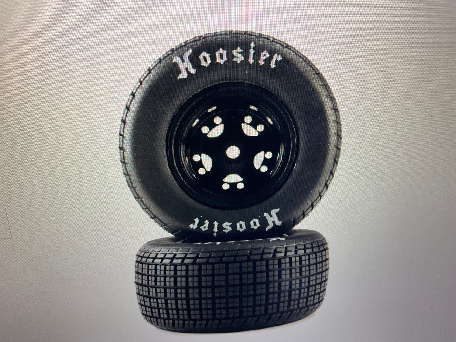 Losi Hoosier Tires, Soft, Mounted, Black, Left/Right (2): 22S DLM
