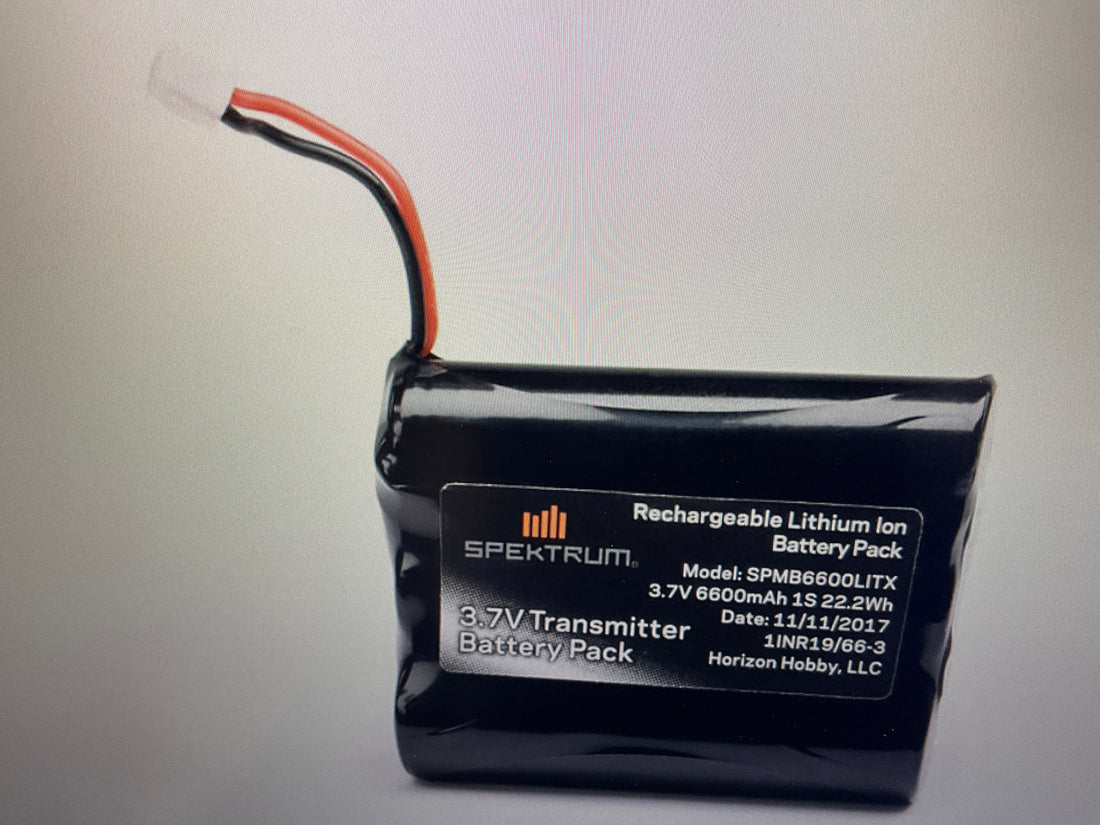 SPEKTRUM 3.7V 6600mAh 1S Li-Ion Transmitter Battery: NX6/NX8/NX10/iX12, Tx Plug (XH-1S)