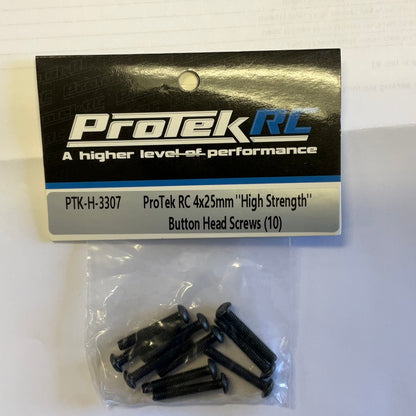 ProTek RC 4x25mm &quot;High Strength&quot; Button Head Screws (10)
