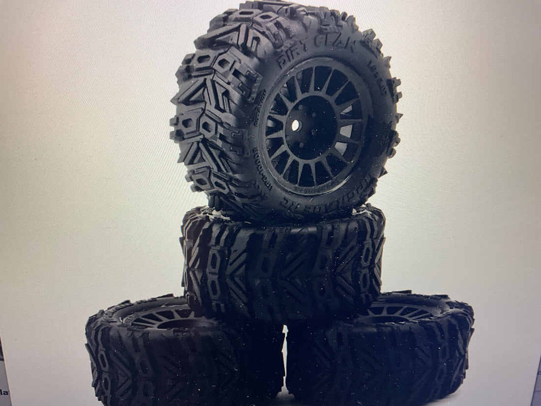 UpGrade RC Dirt Claw Pre-Mounted BELTED Tires for ARRMA® Granite Grom™ (4)