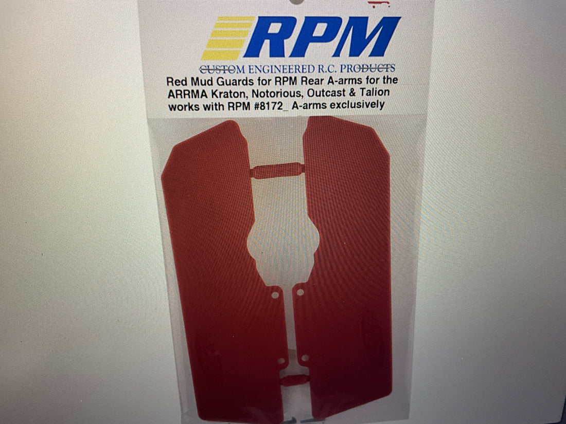 RPM Arrma 6S Kraton/Outcast A-Arm Mud Guards (Red) (2)