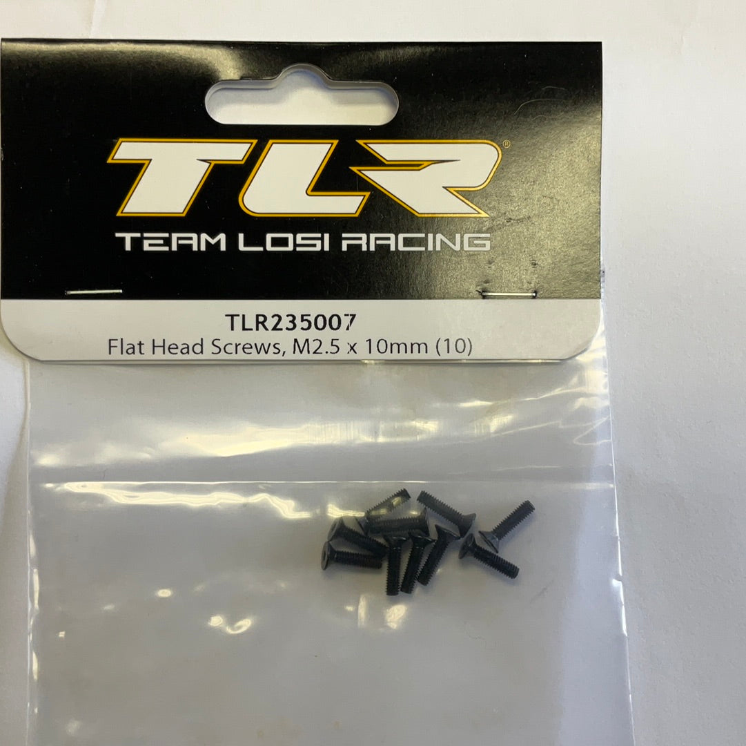 TLR Flat Head Screws M2.5 x 10mm (10)