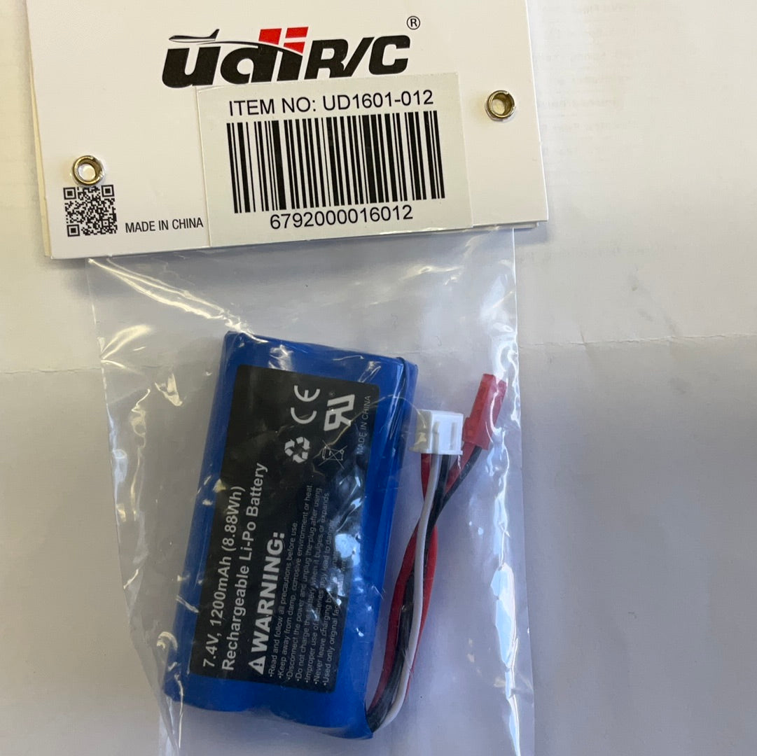 UDI RC 2S Li-Ion Battery (7.4V/1200mAh) w/JST Connector