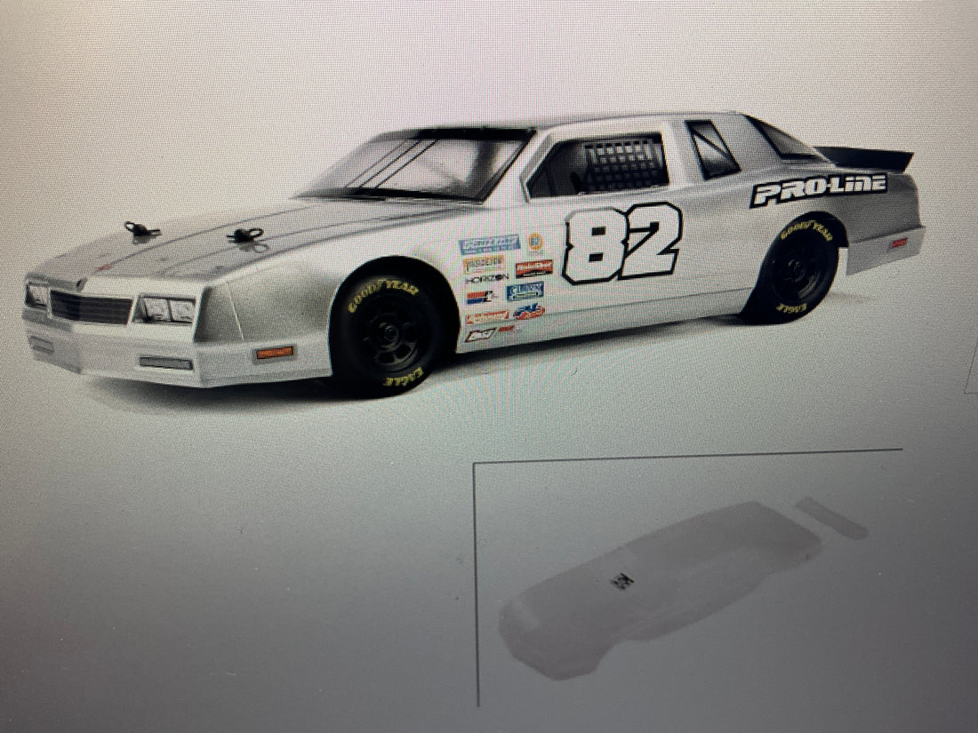 Pro-Line Racing 1/12 Pre-Cut 1986 Chevy Monte Carlo Clear Body: Losi NASCAR® Race Car