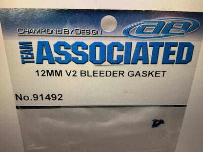 Team Associated 12mm V2 Shock Cap Bleeder Screw &amp; Gasket Set