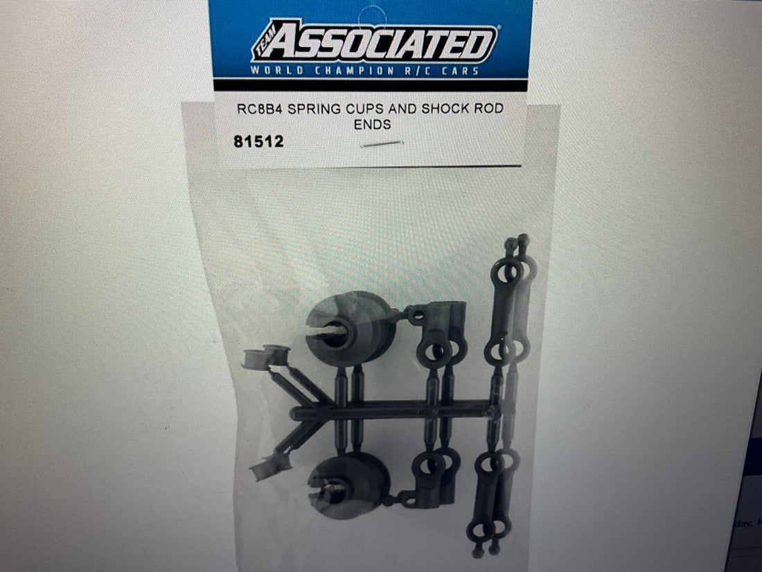 Team Associated RC8B4 Spring Cups &amp; Shock Rod Ends