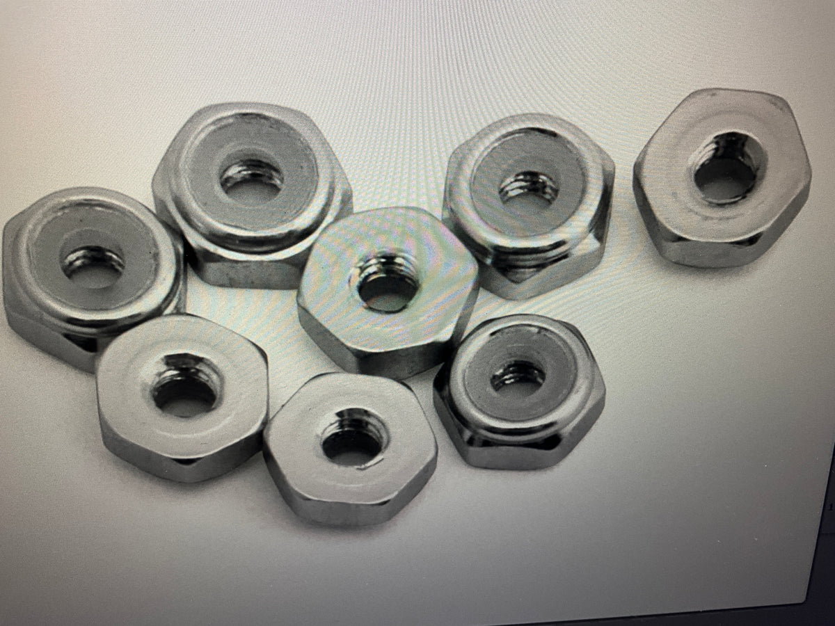 Kyosho 2mm Aluminum Ny-Lock Nuts (Silver) (8)