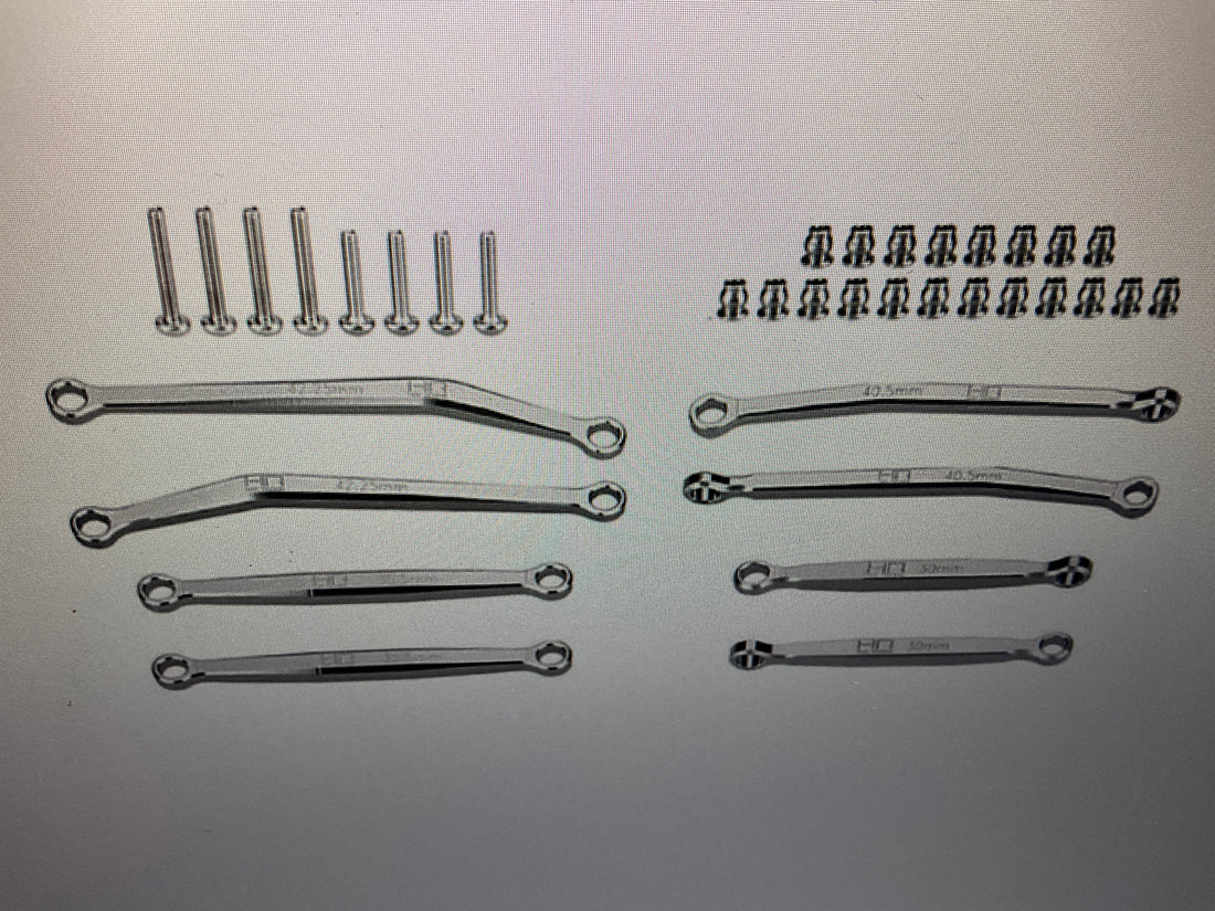 Hot Racing Aluminum No-Flex Link Set, 1/30 Axial SCX30