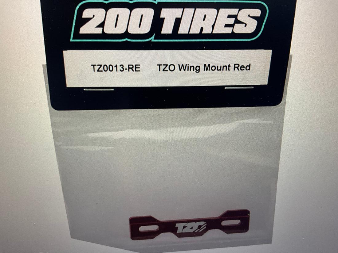 TZO Tires One Piece Aluminum Wing Mount Button (Red)