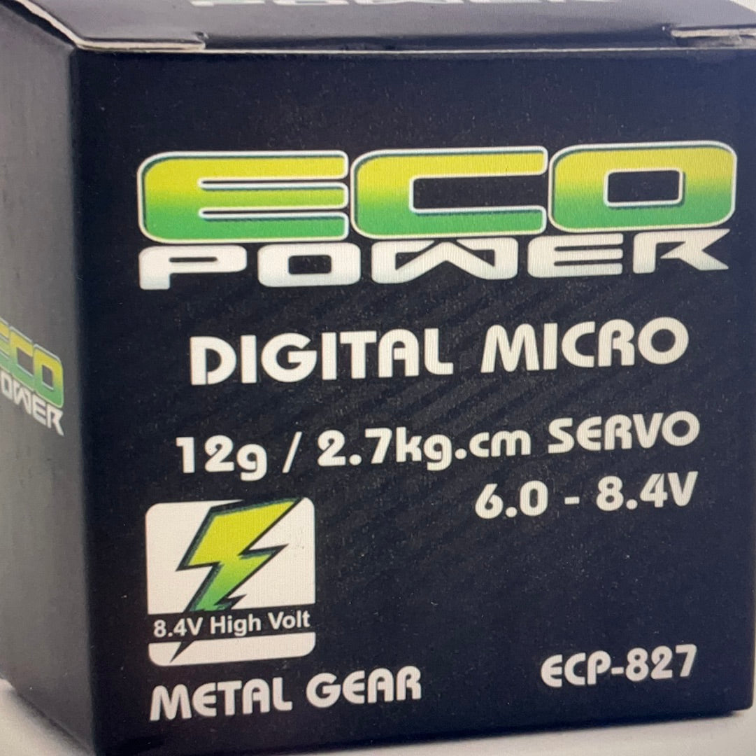 EcoPower 827 12g Digital Metal Gear Micro Servo (High Voltage)