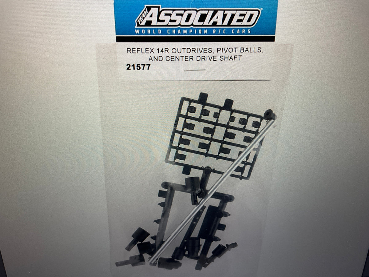 Team Associated Reflex 14R Outdrives, Pivot Balls &amp; Center Driveshaft