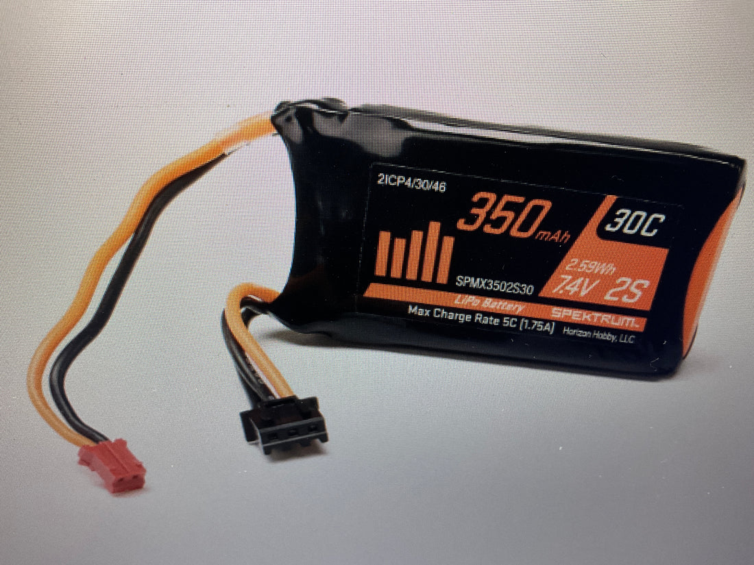Spektrum 7.4V 350mAh 2S LiPo Battery: SCX24 PH 2.0