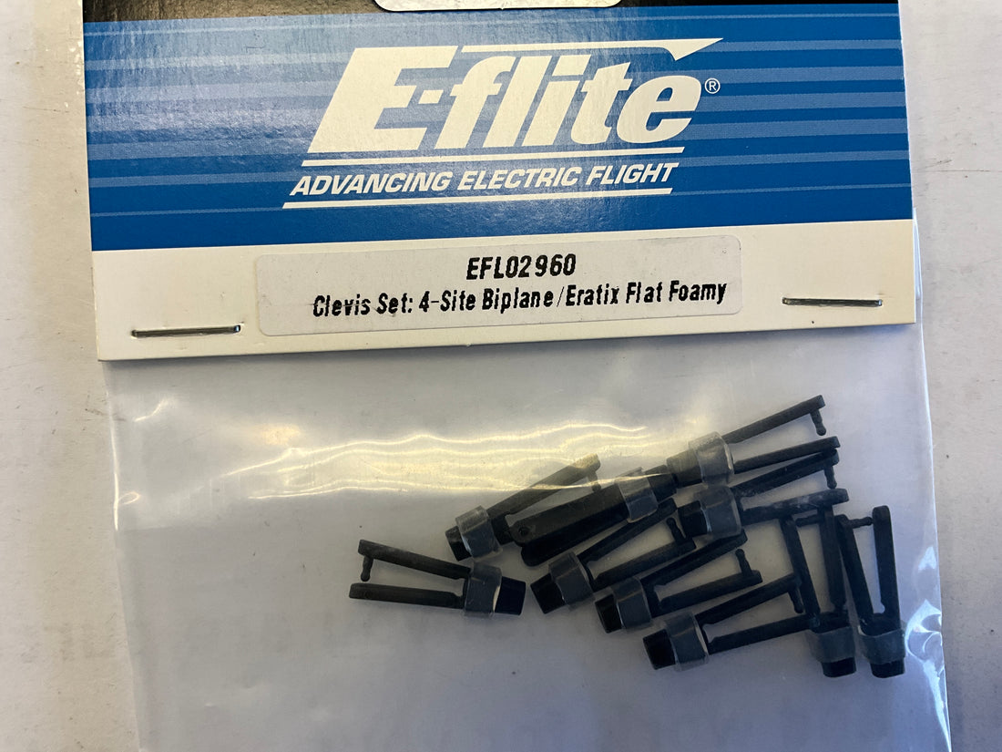 E-FLITE Clevis Set: 4-Site Biplane/Eratix Flat Foamy