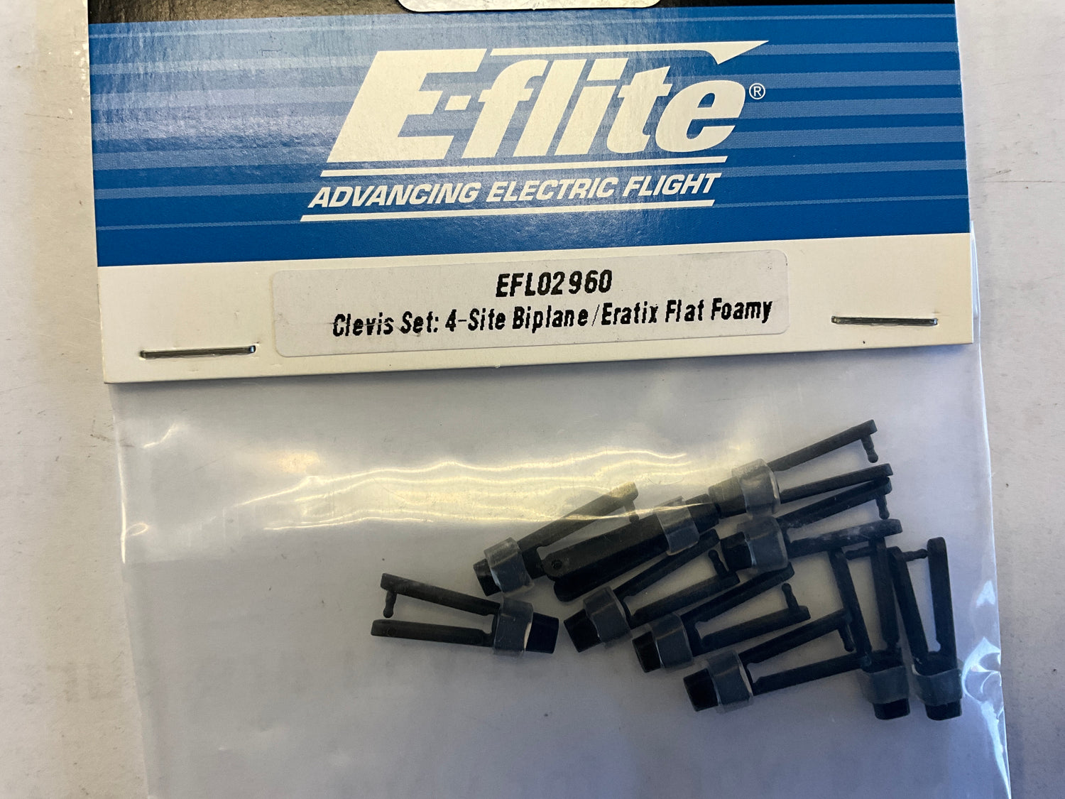 E-FLITE Clevis Set: 4-Site Biplane/Eratix Flat Foamy