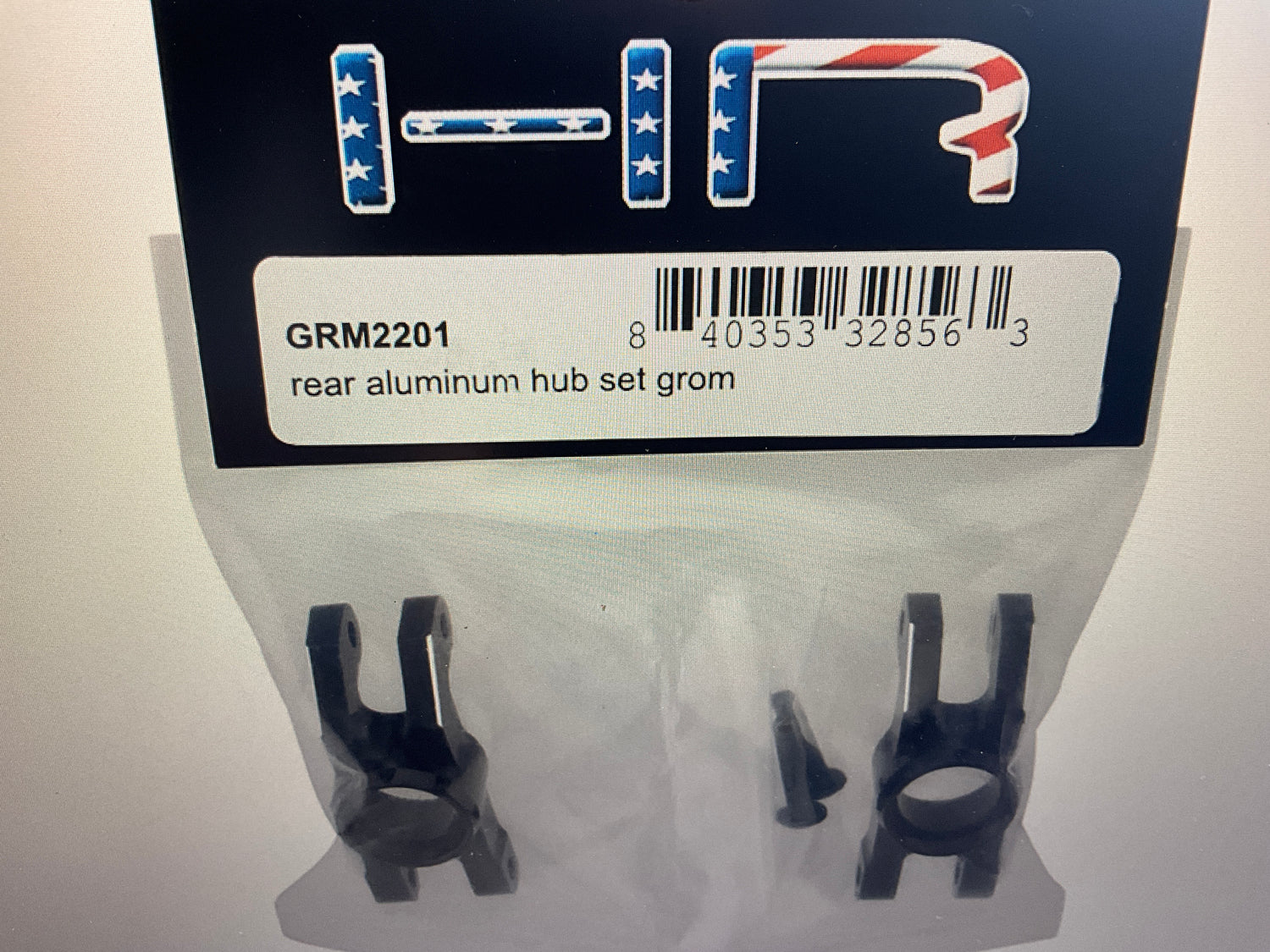 Hot Racing Arrma Grom Aluminum Rear Hub Carrier Set (Black) (2)