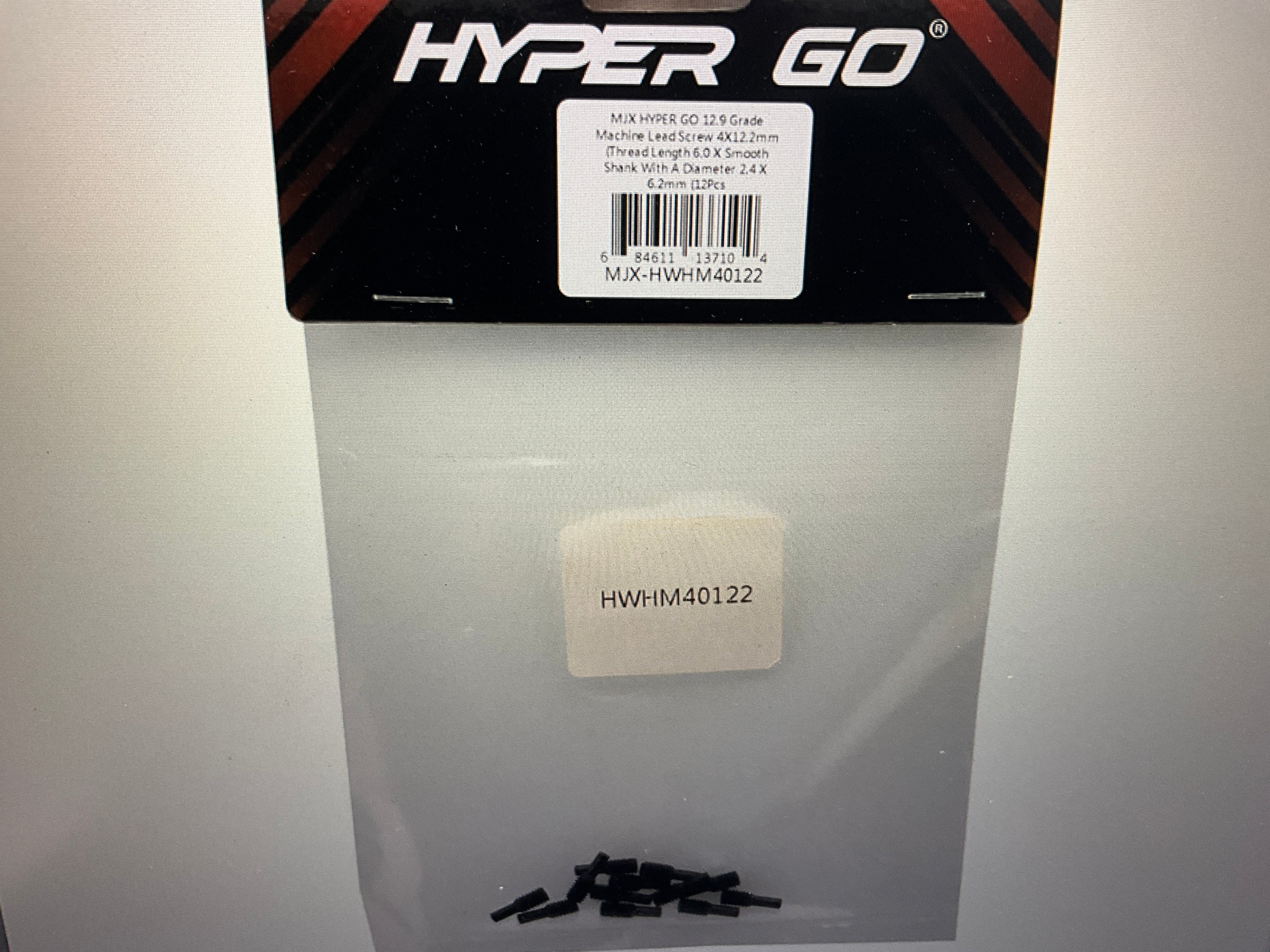 MJX HYPER GO 12.9 Grade 4x12.2mm Machine Pin Screws (12)