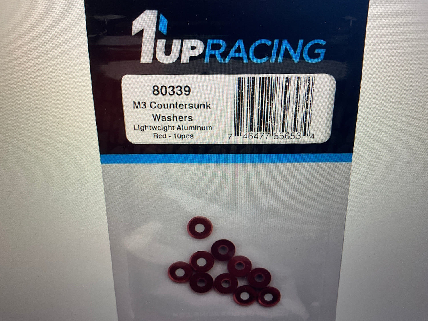 1UP Racing 3mm Countersunk Washers(10)