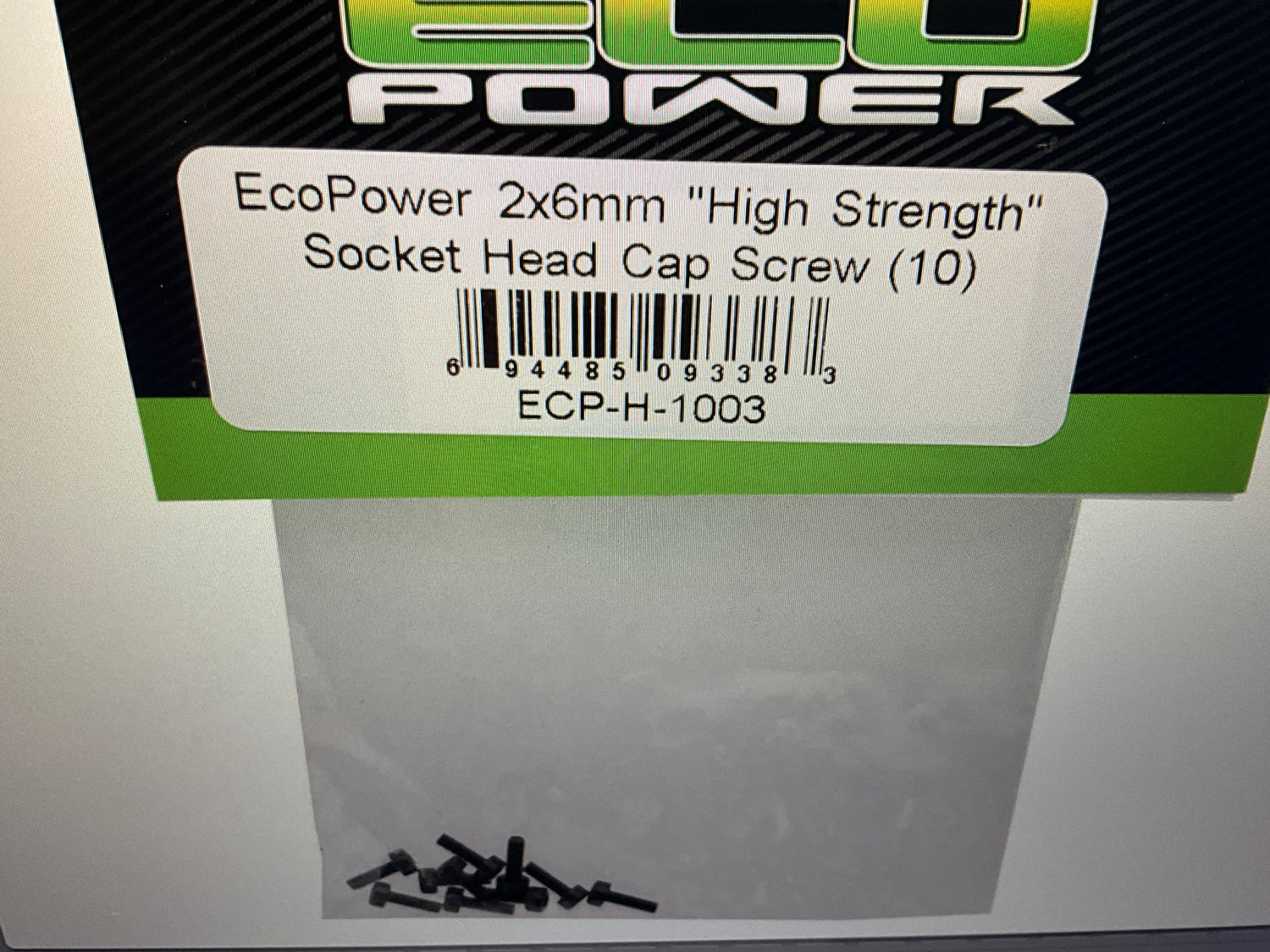 EcoPower 2mm "High Strength" Steel Socket Head Cap Screws (10) (2x6mm)