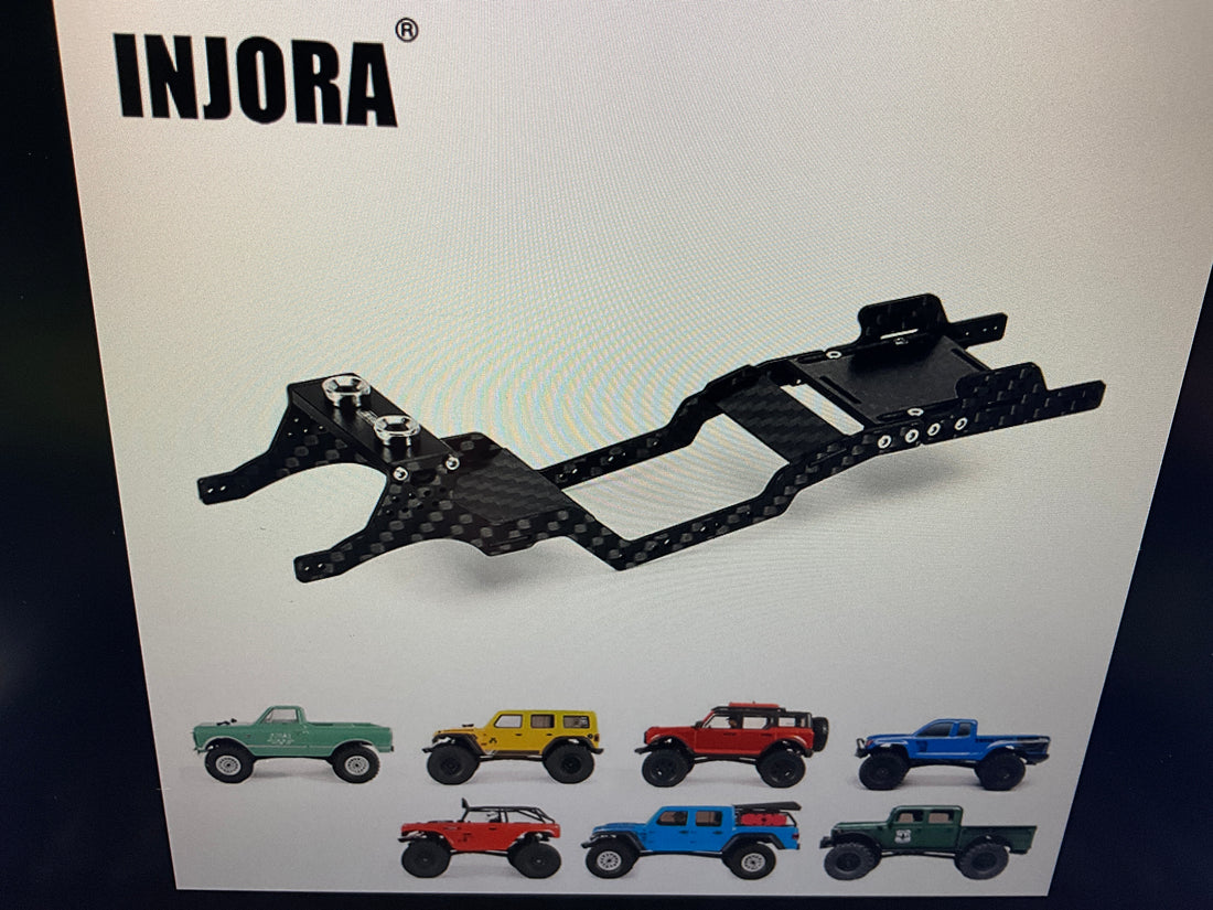 INJORA Universal LCG Carbon Fiber Chassis Kit for 1/24 SCX24