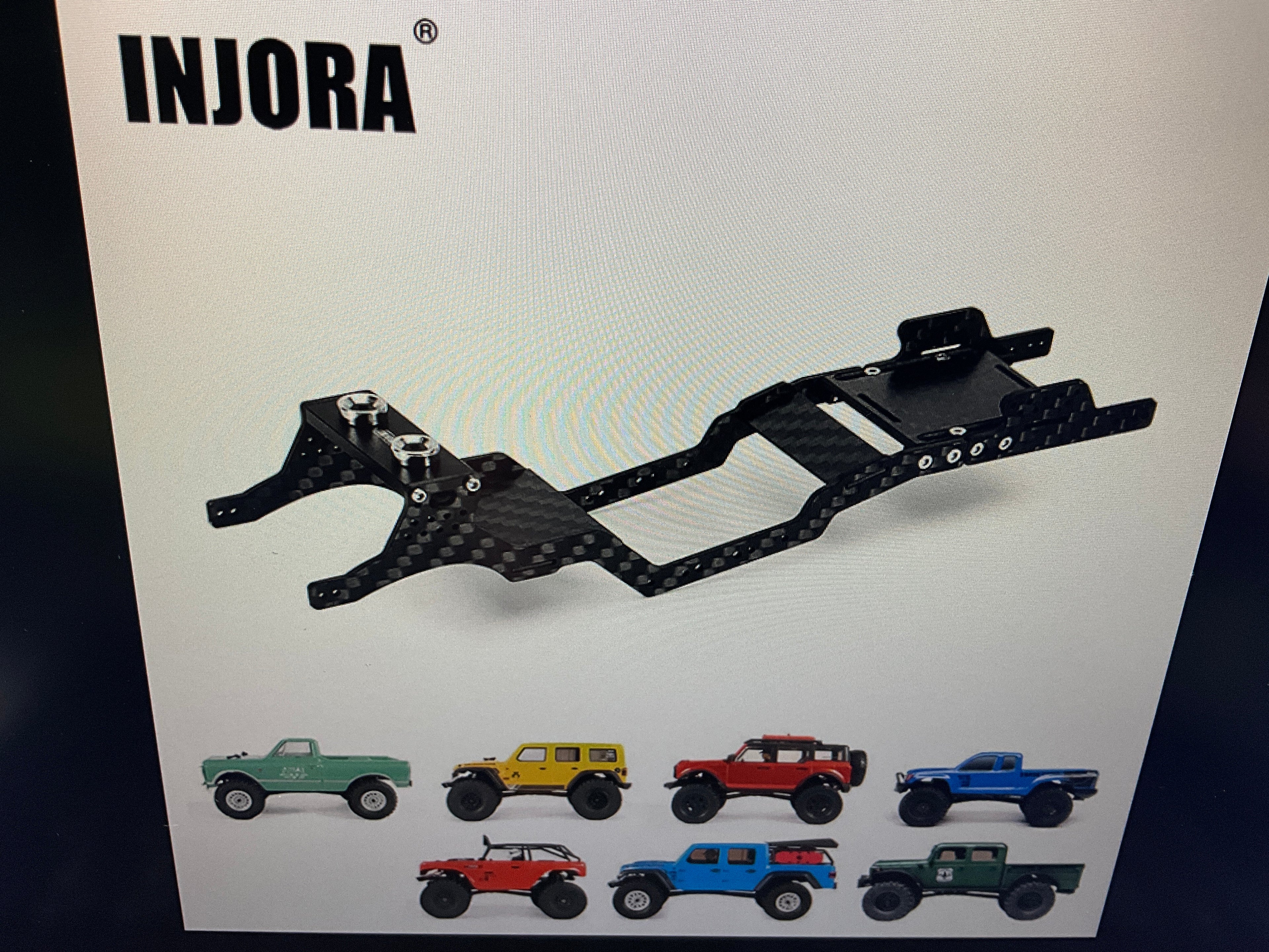 INJORA Universal LCG Carbon Fiber Chassis Kit for 1/24 SCX24