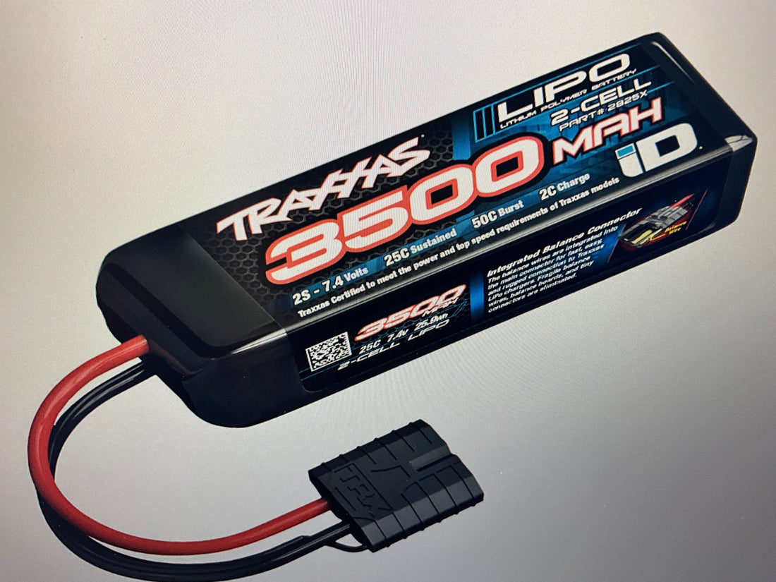 3500 mAh 7.4 Volt 2-Cell LiPo Battery