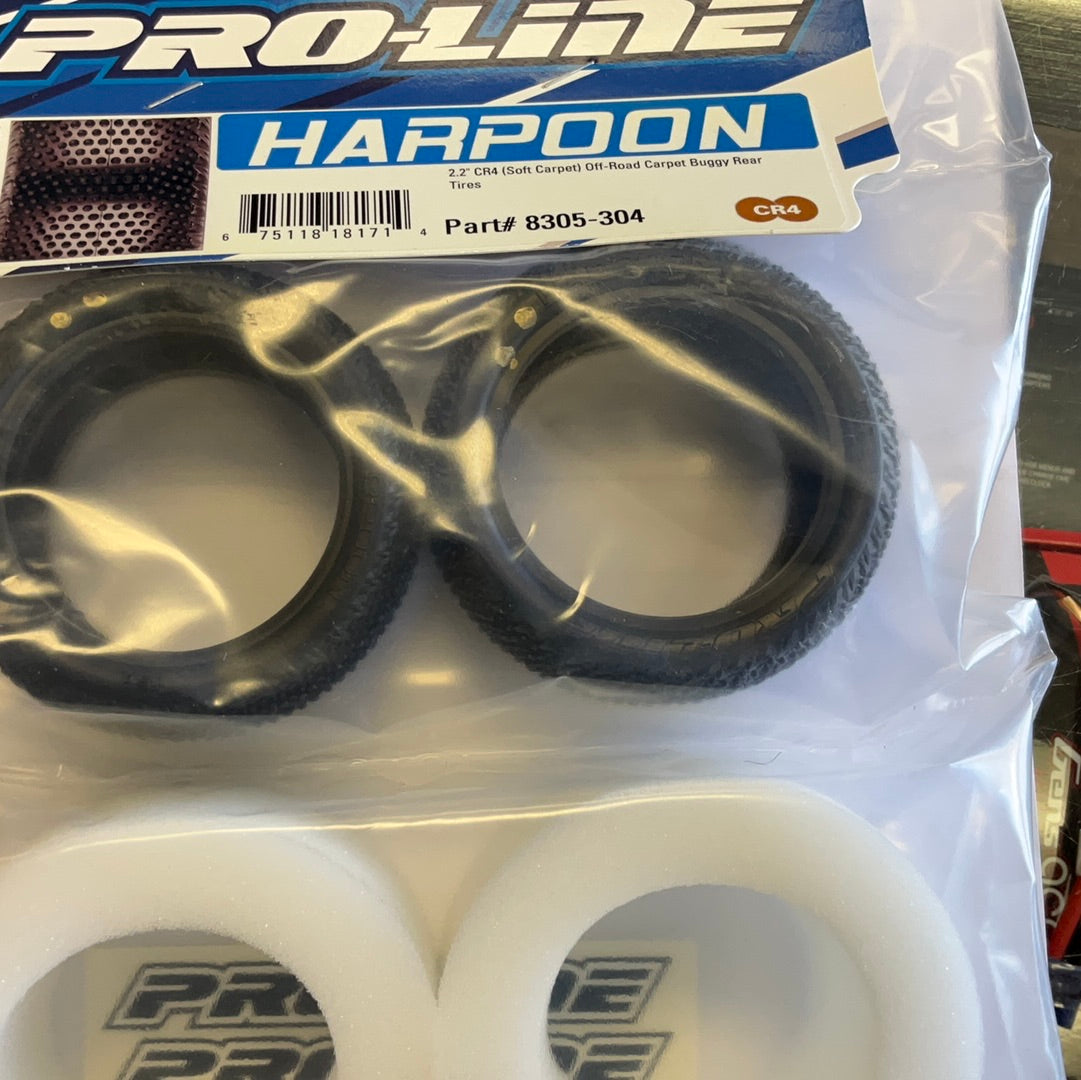 PROLINE 1/10 Harpoon CR4 Rear 2.2&quot; Carpet Buggy Tires (2)