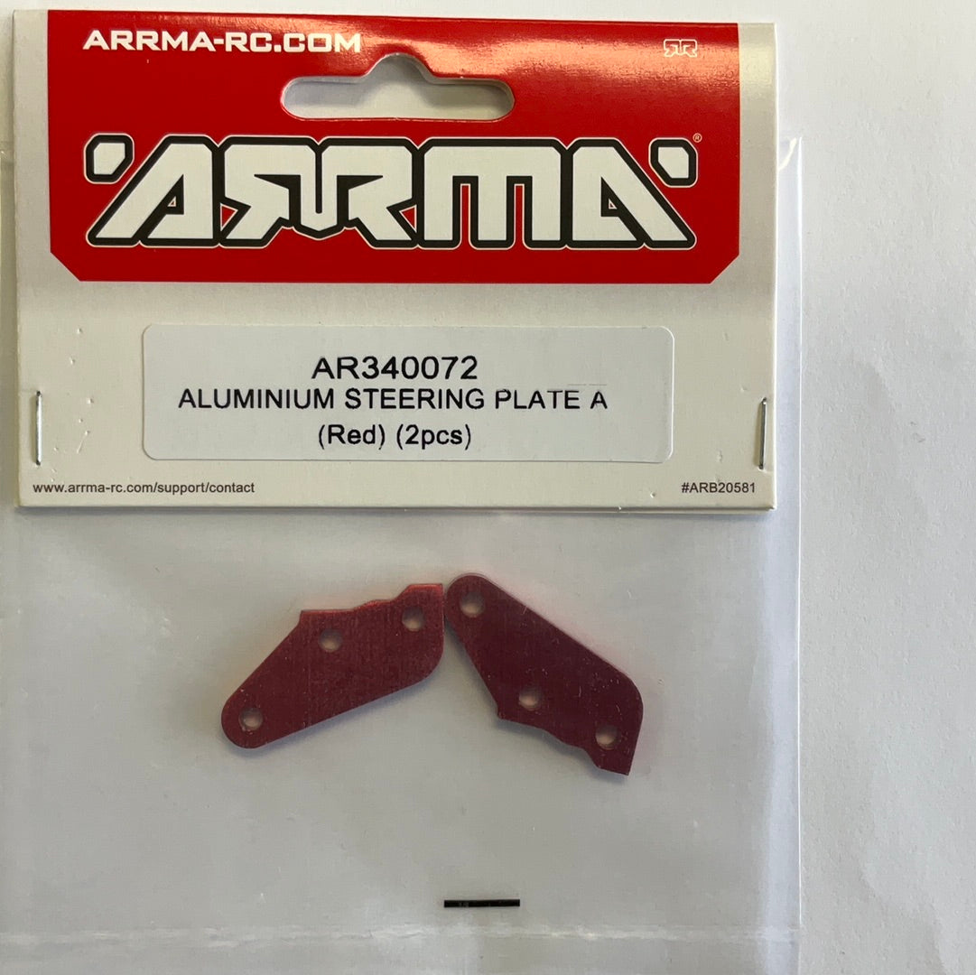 ARRMA Steering Plate A Aluminum Red (2) AR340072