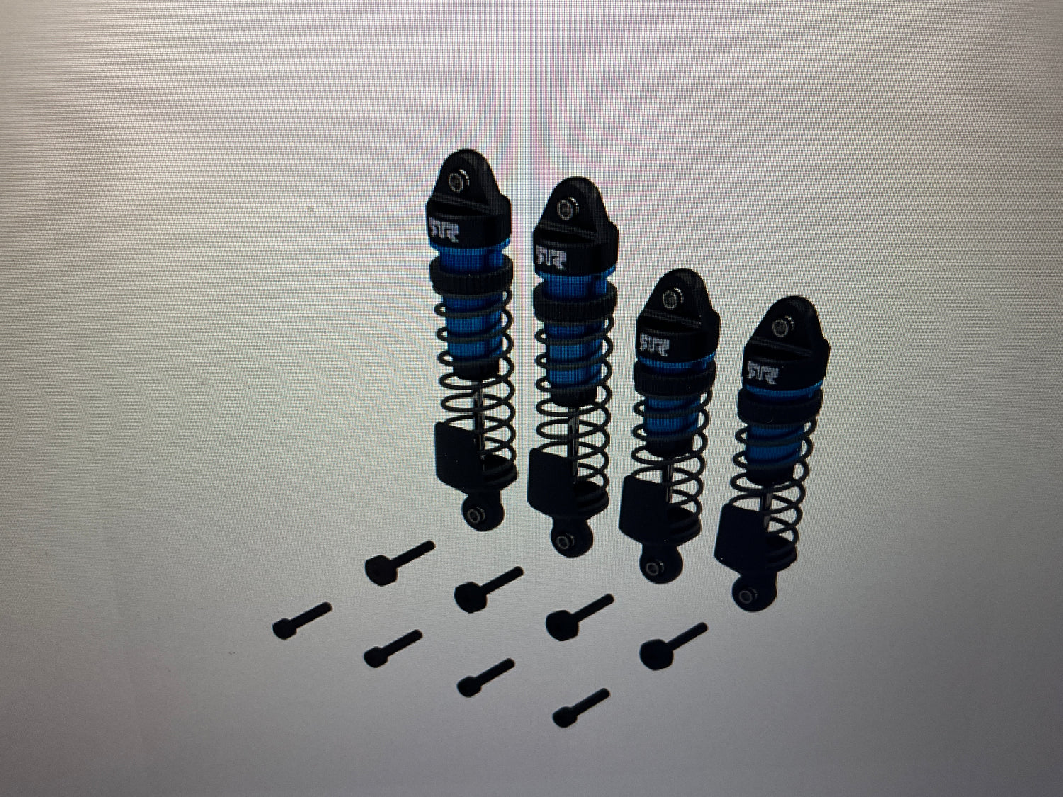 ARRMA Shock Set, Front/Rear Assembled, 700 cSt Oil, Blue (4Pcs): MINI