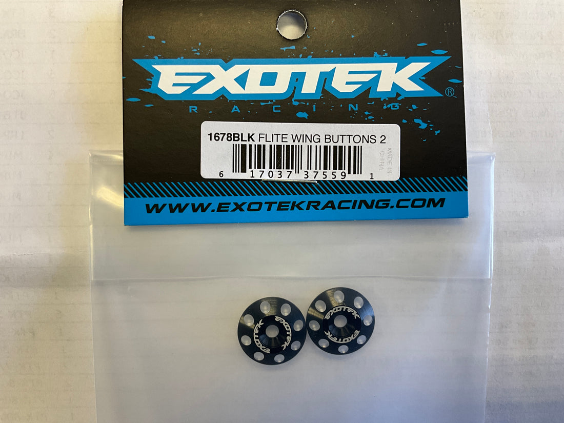 Exotek Flite V2 16mm Aluminum Wing Buttons (2)