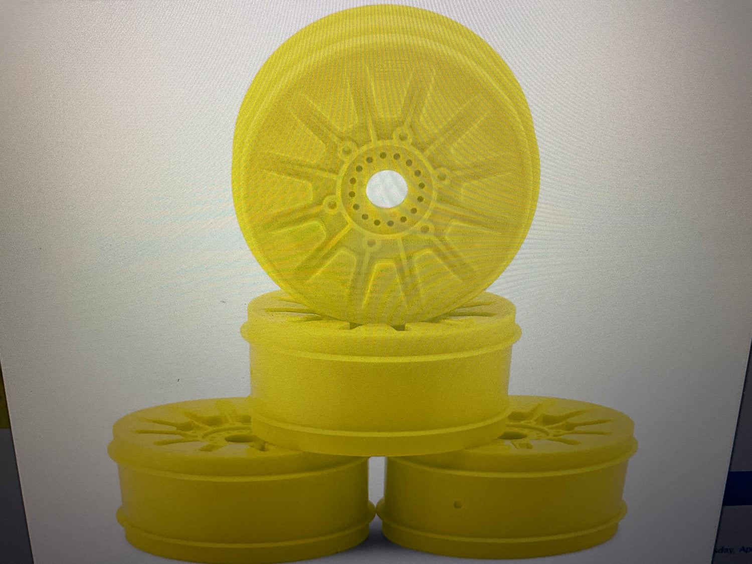 JConcepts Pioneer 83mm 1/8th Buggy Wheels (Yellow) (4)