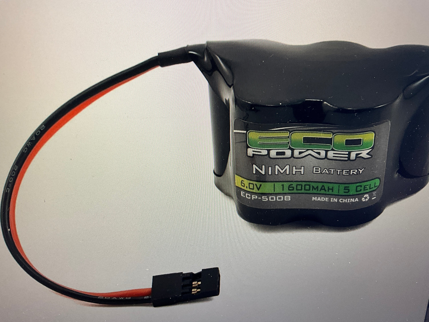 EcoPower 5-Cell NiMH 2/3A Hump Receiver Battery Pack (6.0V/1600mAh)