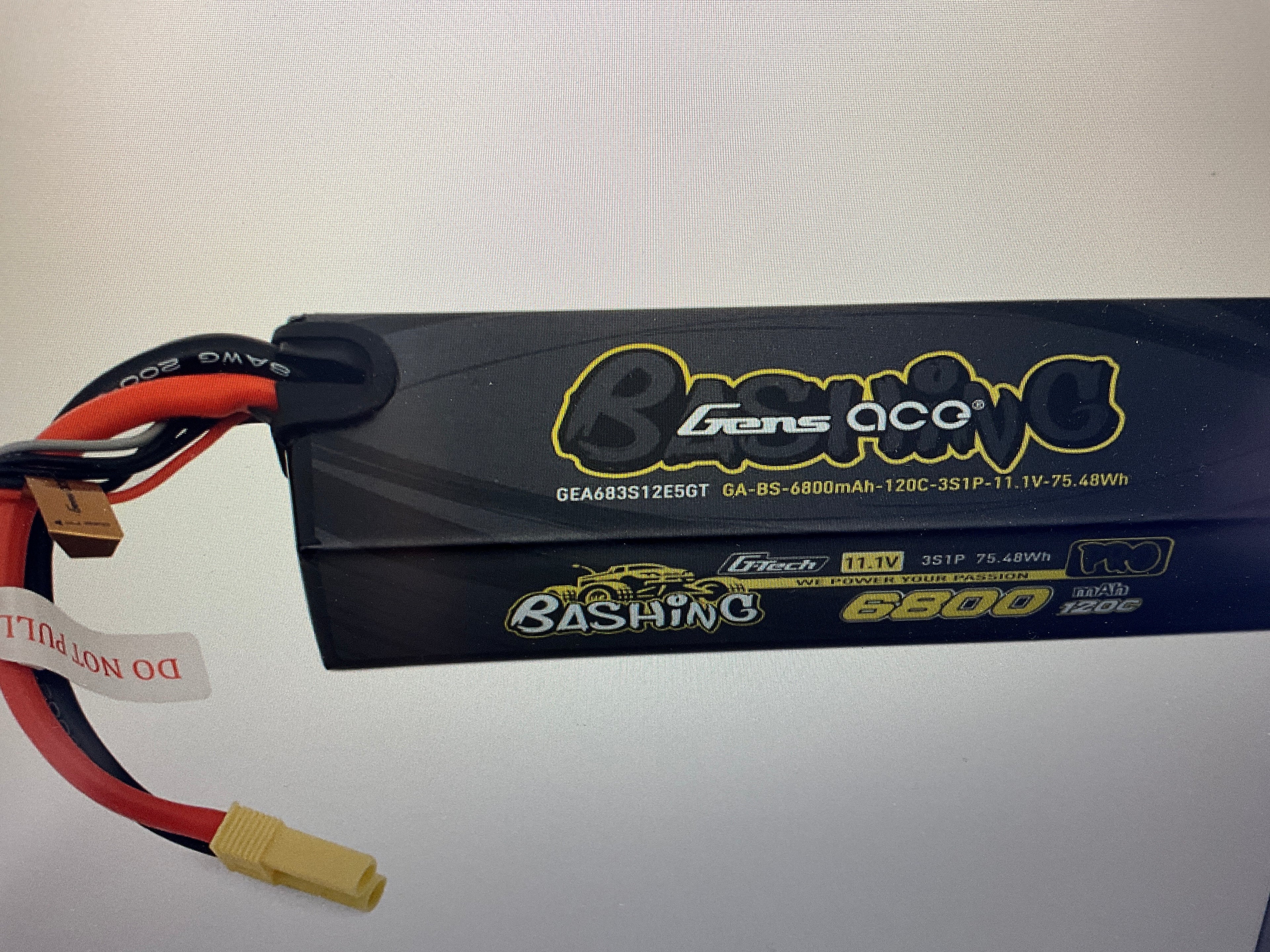 Gens Ace G-Tech Smart 3S Bashing Series Hardcase LiPo Battery 120C (11.1V/6800mAh) w/EC5 Connector