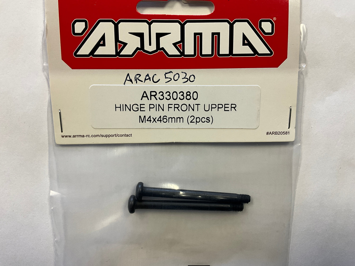 Arrma 4x46mm Front Upper Hinge Pin (2) Arrma 4x46mm Front Upper Hinge Pin (2)