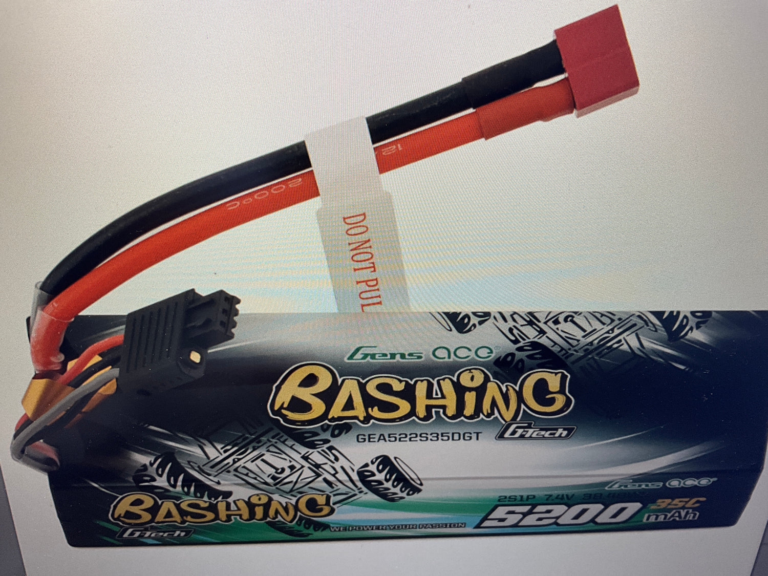 Gens Ace 2S G-Tech Smart &quot;Bashing&quot; LiPo Battery 35C (7.4V/5200mAh) w/T-Style