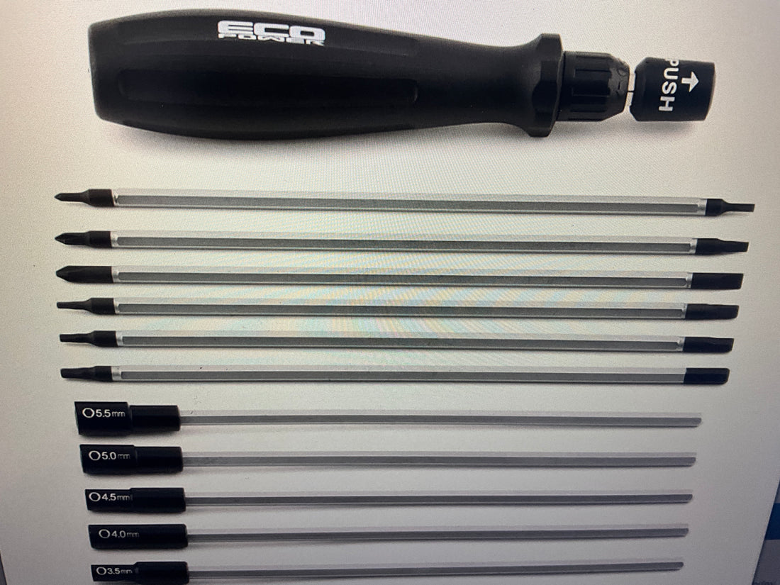 EcoPower 17-Piece Metric Mini-Z Essential Tool Set w/Carrying Case