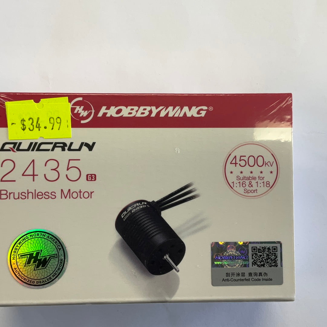 Hobbywing QuicRun 2435SL 1/18 Brushless Motor (6500kV)