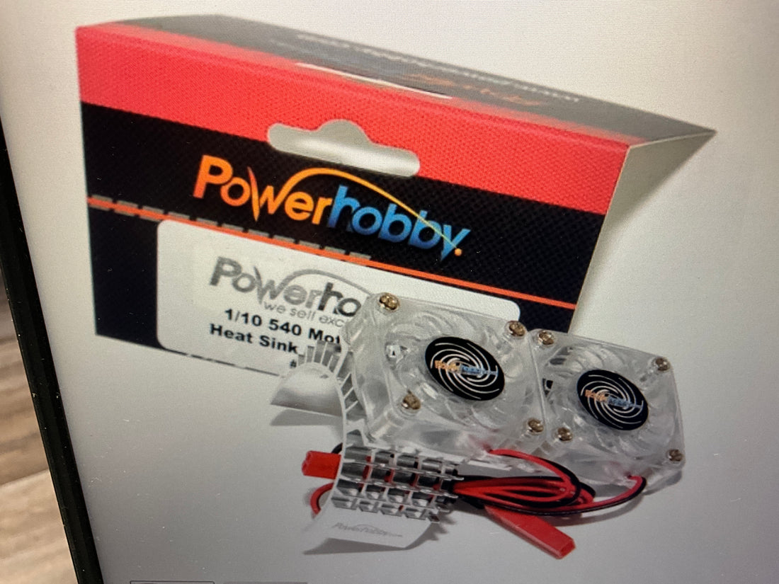 Powerhobby Aluminum Motor Heatsink Twin Dual Cooling Fan SILVER FOR Traxxas Slash 4x4