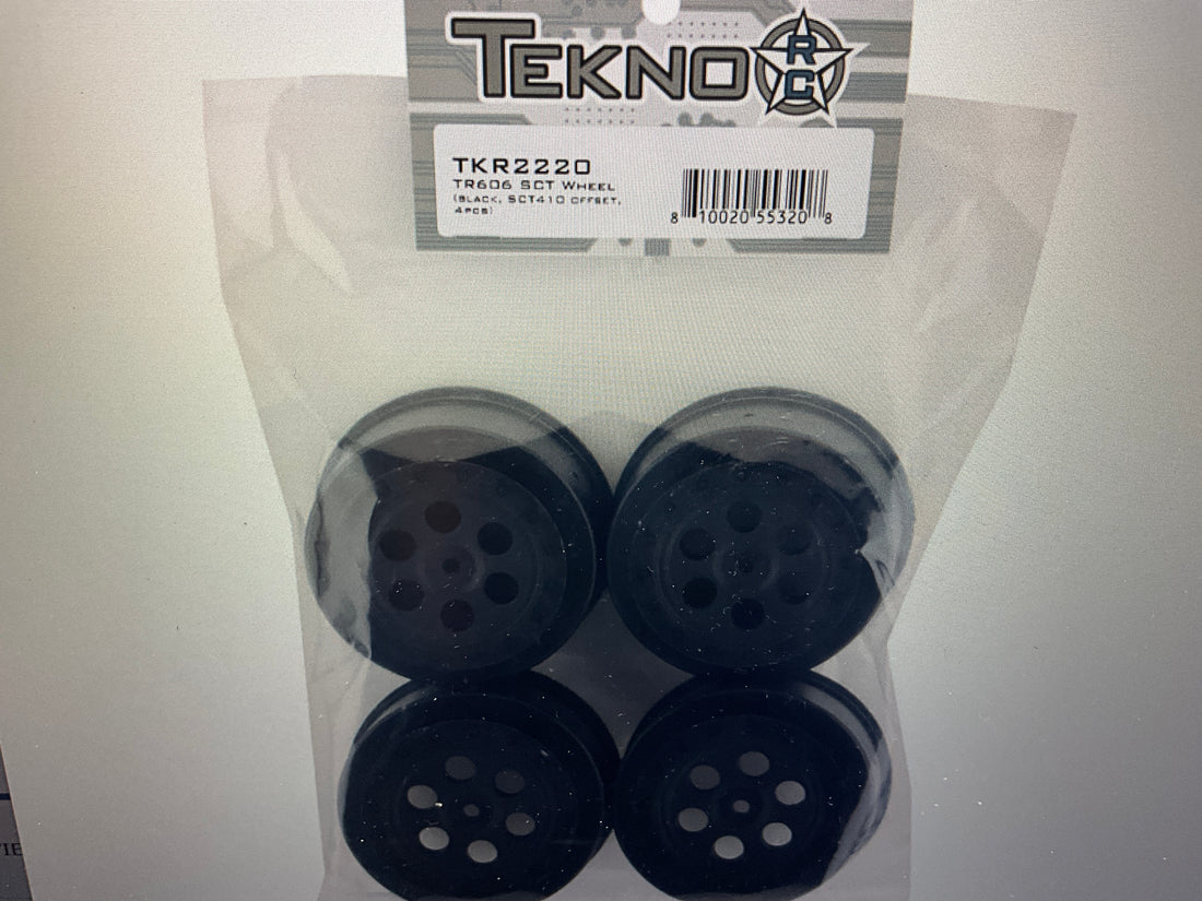 Tekno RC TR606 SCT Offset Short Course Wheels (Black) (4) w/12mm Hex