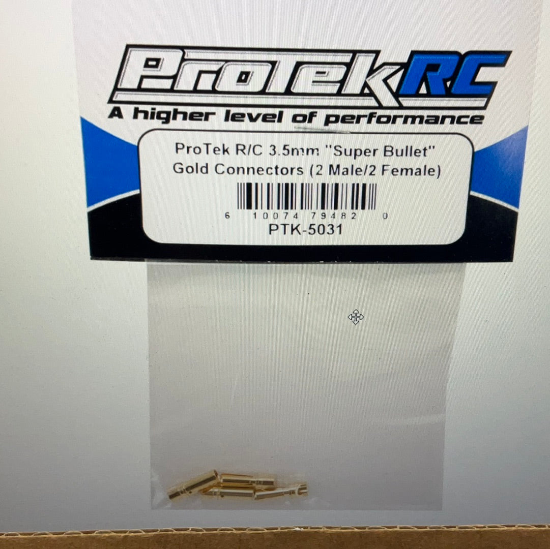 ProTek RC 3.5mm &quot;Super Bullet&quot; Gold Connectors (2 Male/2 Female)