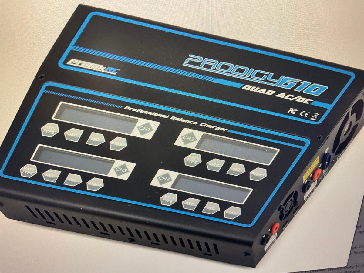 ProTek RC "Prodigy 610 QUAD AC" LiHV/LiPo AC/DC Battery Charger (6S/10A/100W x 4)