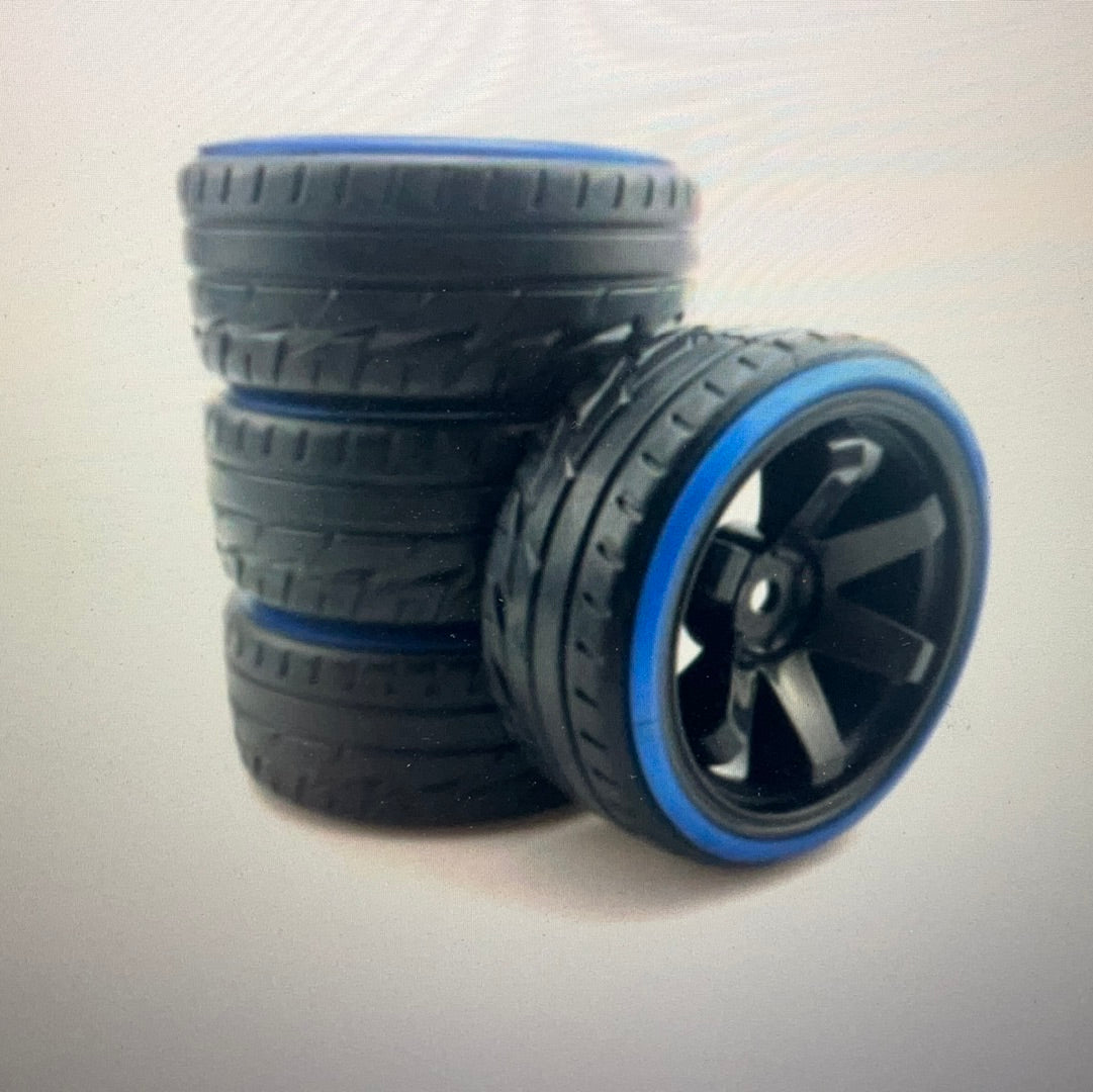 Powerhobby 1/10 Drift Car Mounted Tires / Wheels (4)
