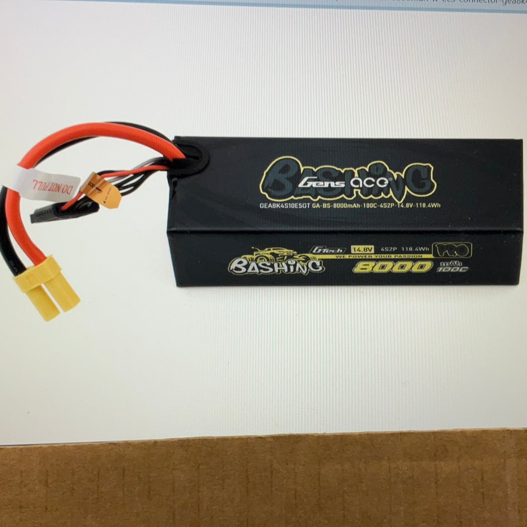 Gens Ace G-Tech Smart 4S LiPo Battery 100C (14.8V/8000mAh) w/EC5 Connector