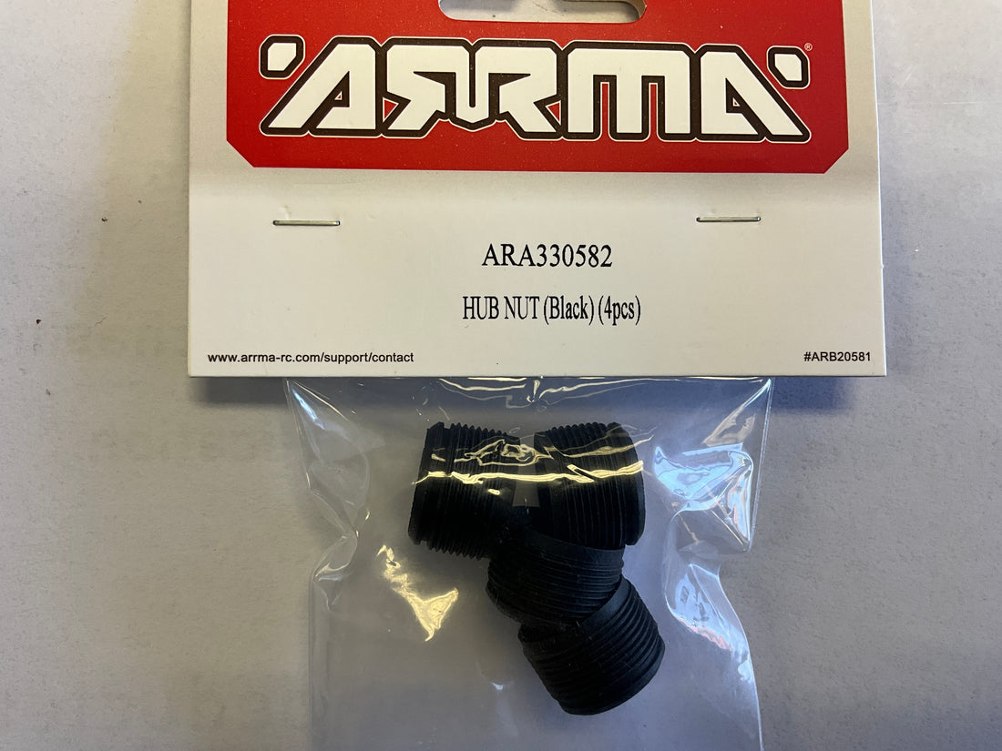 ARRMA Hub Nut, Black (4) 8S