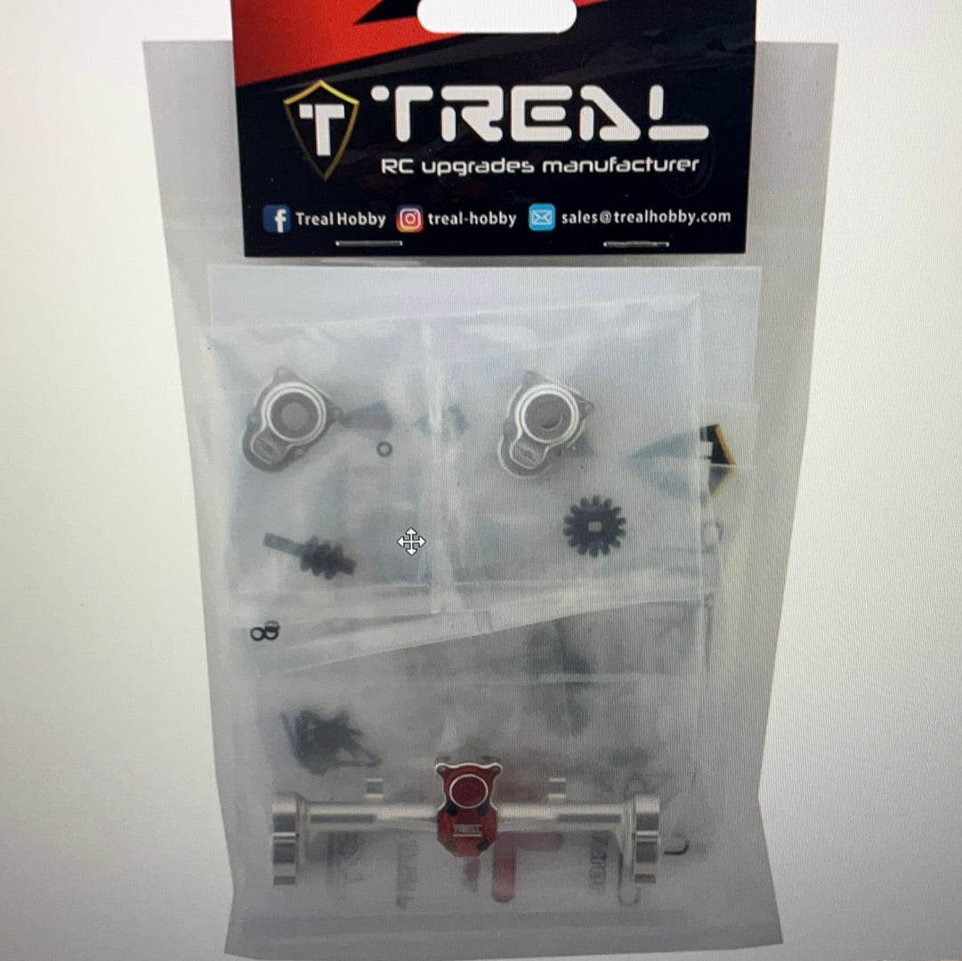 Treal Hobby Axial SCX24 Aluminum Rear Portal Axle Upgrade Kit