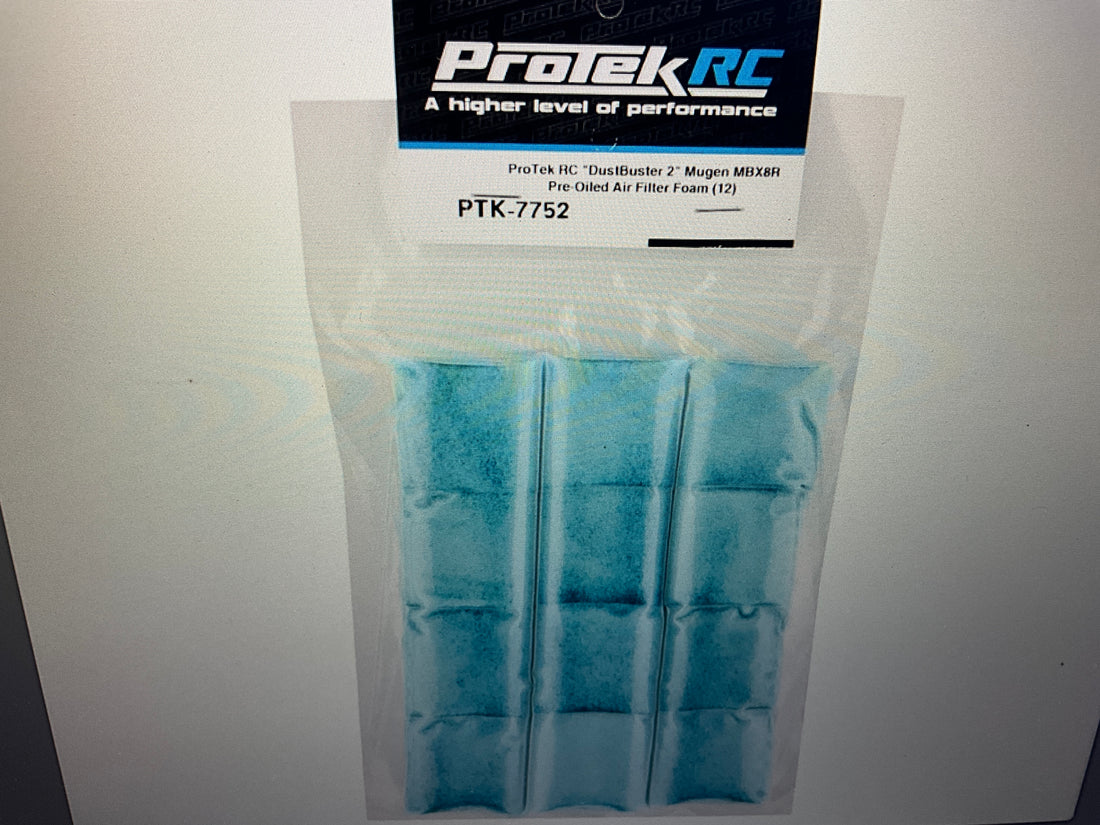 ProTek RC &quot;DustBuster 2&quot; Mugen MBX8R Pre-Oiled Air Filter Foam (12)