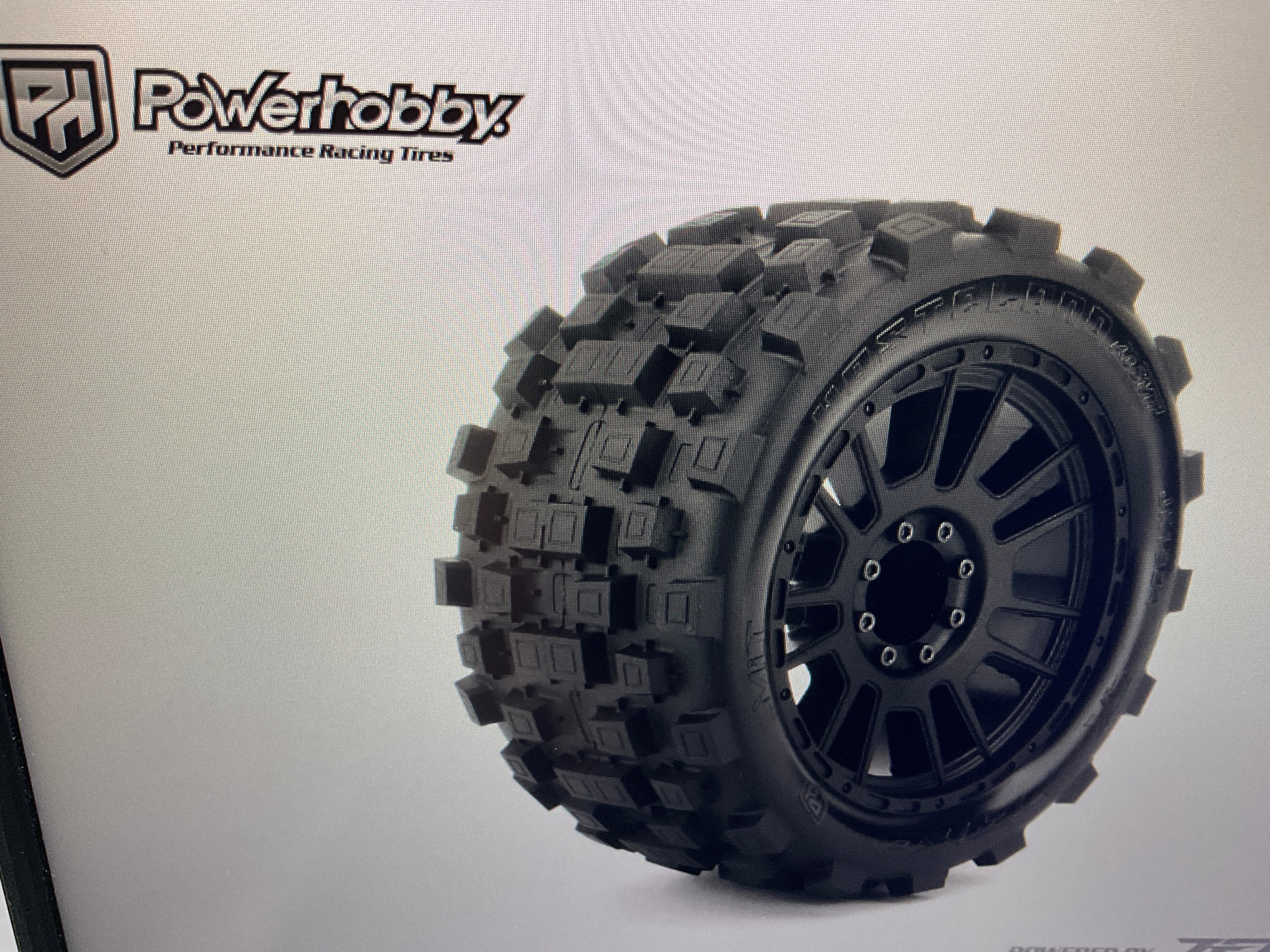 Powerhobby 1/8 SMT 4.0 Wasteland Belted Mounted Tires (2) 17MM