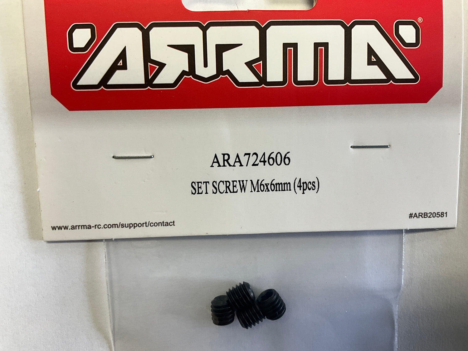 ARRMA Set Screw, M6x6mm (4)