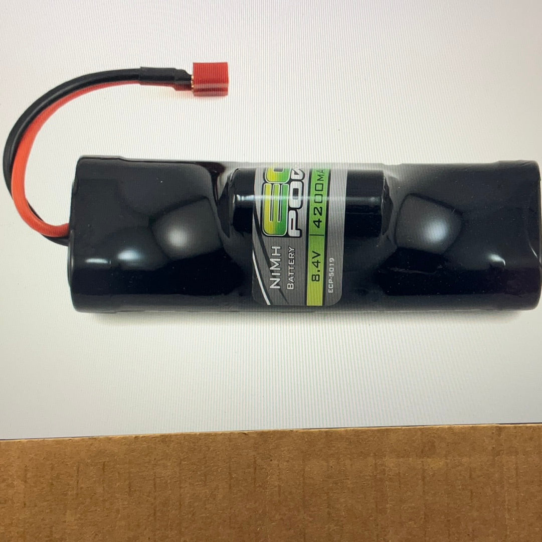 EcoPower 7-Cell NiMH Hump Battery Pack w/T-Style Connector (8.4V/4200mAh)