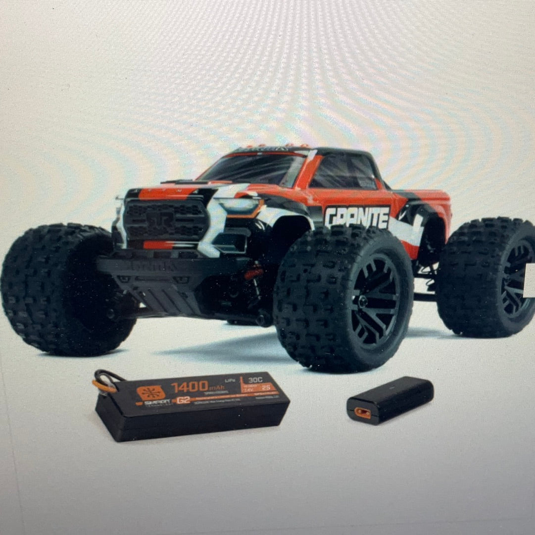 ARRMA 1/18 GRANITE GROM MEGA 380 Brushed 4X4 Monster Truck RTR with Battery &amp; Charger