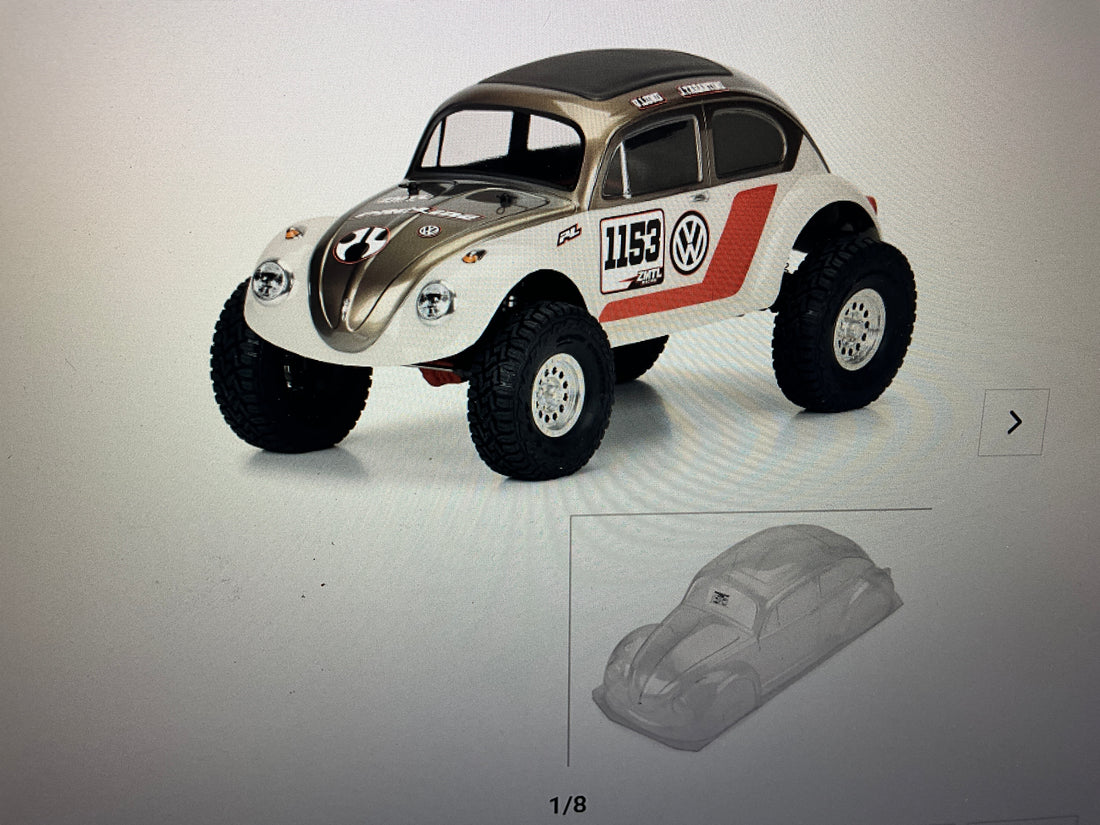 PROLINE 1/10 Volkswagen Beetle Clear Body 12.3&quot; (313mm) Wheelbase Crawlers